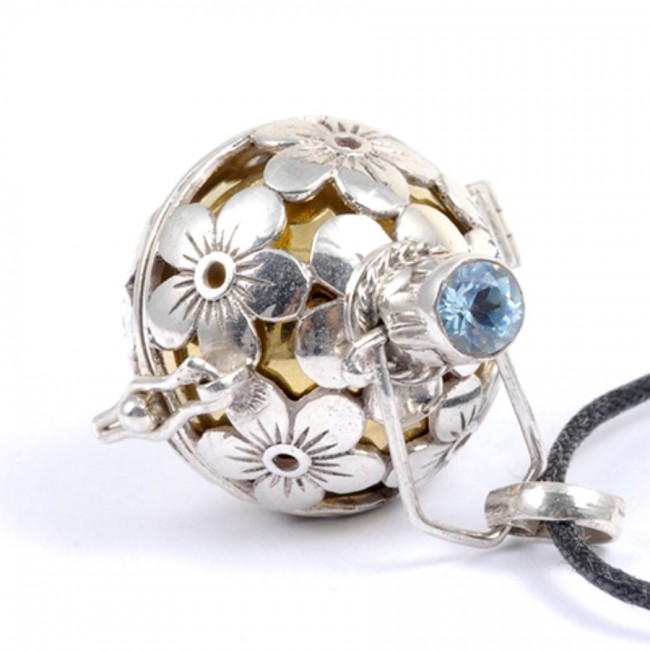 Boule porte-bonheur argent Tiaré - BIJOUX ARGENT - Boutique Nirvana