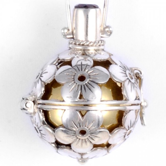 Boule porte-bonheur argent Tiaré - BIJOUX ARGENT - Boutique Nirvana