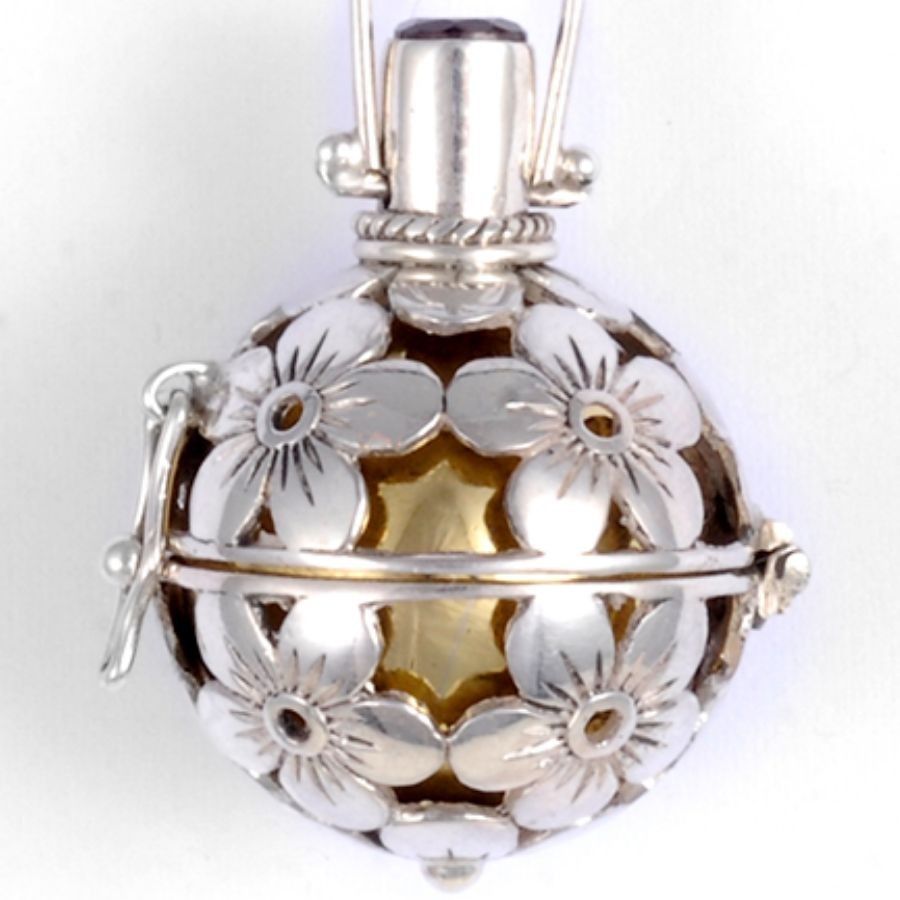 Boule porte-bonheur argent Tiaré - BIJOUX ARGENT - Boutique Nirvana