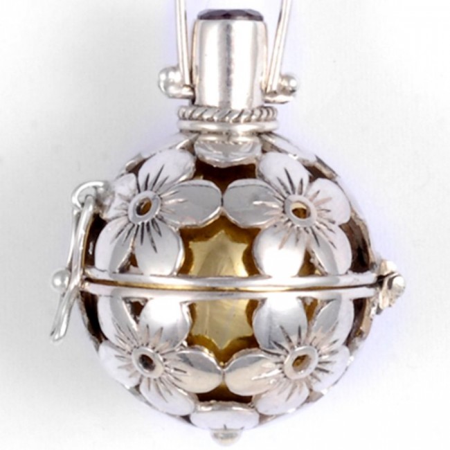 Boule porte-bonheur argent Tiaré - BIJOUX ARGENT - Boutique Nirvana