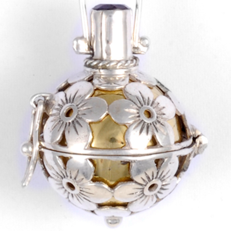 Boule porte-bonheur argent Tiaré - BIJOUX ARGENT - Boutique Nirvana
