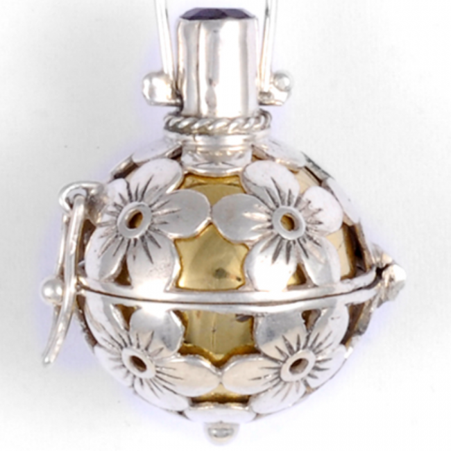 Boule porte-bonheur argent Tiaré - BIJOUX ARGENT - Boutique Nirvana