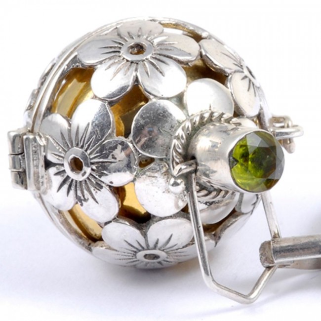 Boule porte-bonheur argent Tiaré - BIJOUX ARGENT - Boutique Nirvana