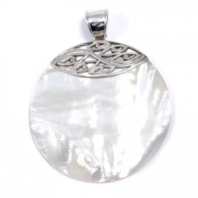 Grand médaillon pierre et argent - Silver Jewellery - Boutique Nirvana