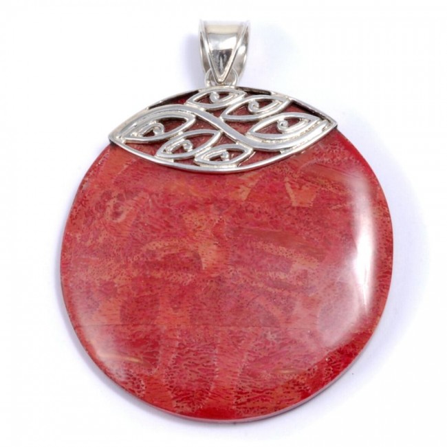 Grand médaillon pierre et argent - Silver Jewellery - Boutique Nirvana