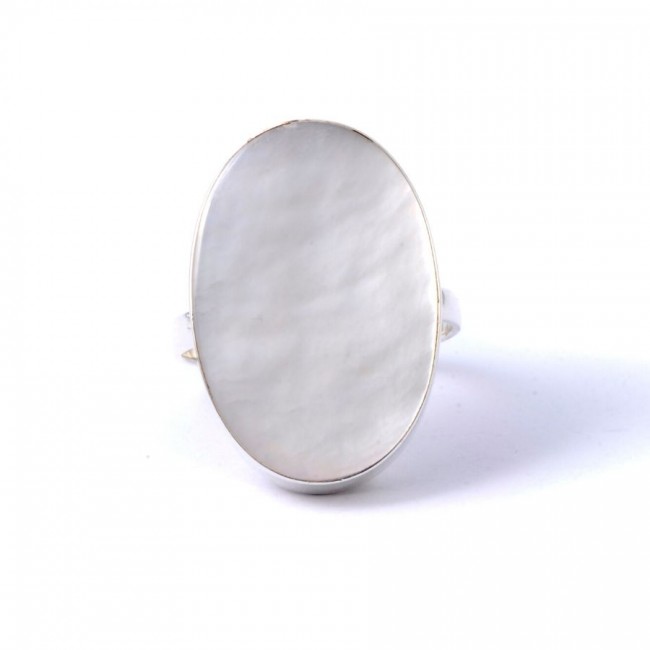 Bague argent grande pierre ovale Timea - BIJOUX ARGENT - Boutique Nirvana