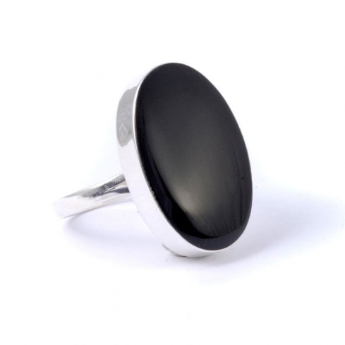 Bague argent grande pierre ovale Timea - Silver Jewellery - Boutique Nirvana 2