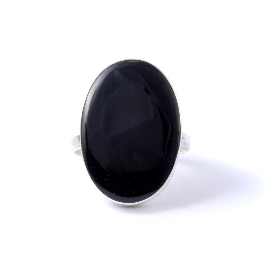 Bague argent grande pierre ovale Timea - Silver Jewellery - Boutique Nirvana