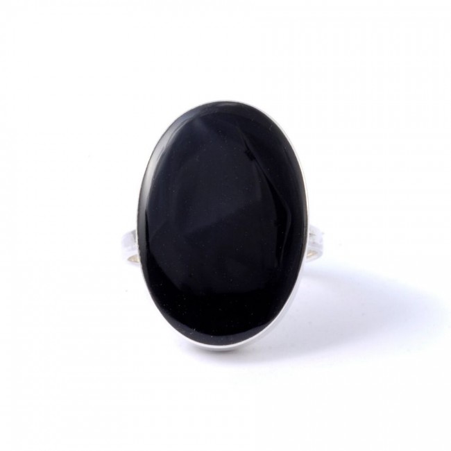 Bague argent grande pierre ovale Timea - Silver Jewellery - Boutique Nirvana