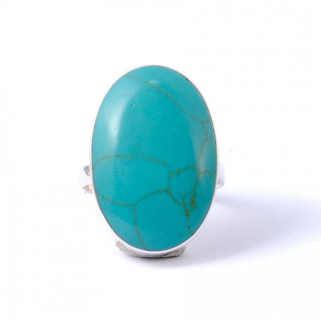 Bague argent grande pierre ovale Timea - BIJOUX ARGENT - Boutique Nirvana