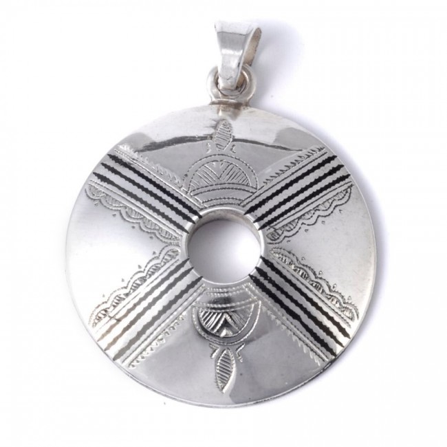 Pendentif Touareg Donut en argent - Silver Jewellery - Boutique Nirvana