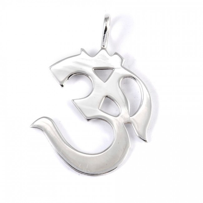 Grand pendentif symbole OM - BIJOUX ARGENT - Boutique Nirvana