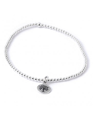 Bracelet perles d'argent arbre de vie - Silver Jewellery -