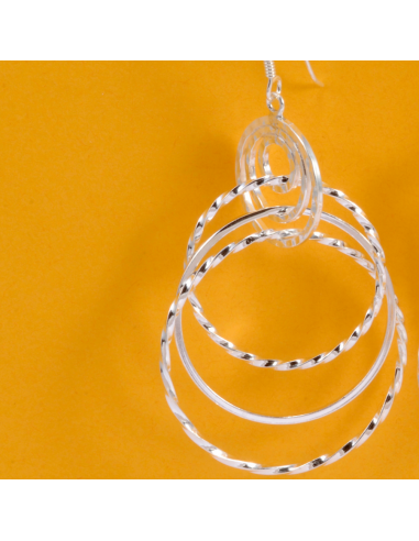 Boucles anneaux entremêlés - Silver Jewellery -