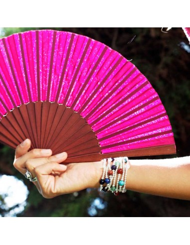 Eventail en soie fuchsia - Accueil -