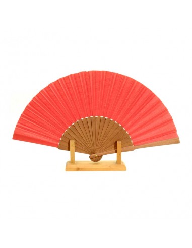 Eventail en soie rouge - Accueil -