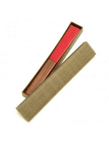 Eventail en soie rouge - Accueil -