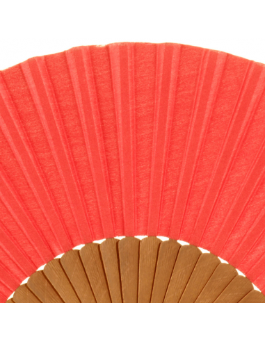 Eventail en soie rouge - Accueil -