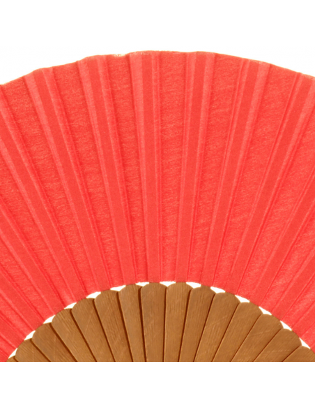 Eventail en soie rouge - Accueil -