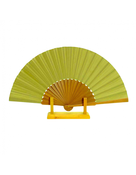 Eventail soie vert - Home -