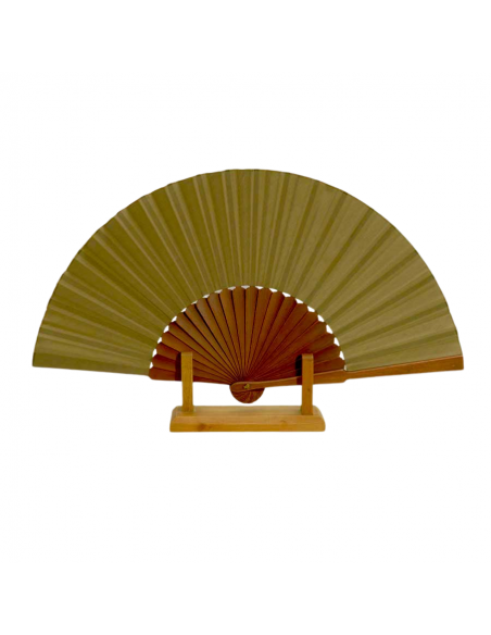 Eventail soie Kaki - Home -