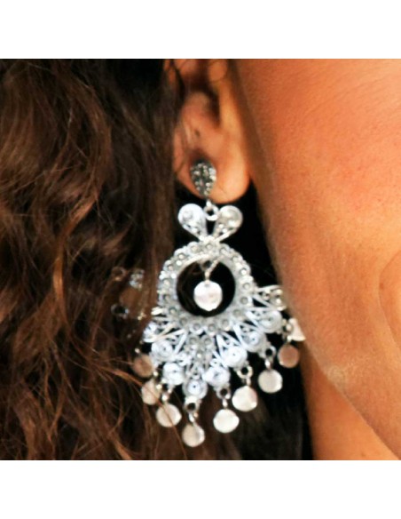 Boucles d'Oreilles Eventails en Argent Filigrane - 0 - Boutique Nirvana