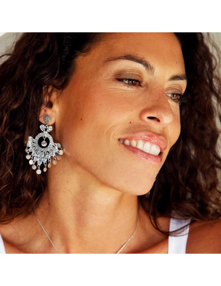 Boucles d'Oreilles Eventails en Argent Filigrane - 0 - Boutique Nirvana