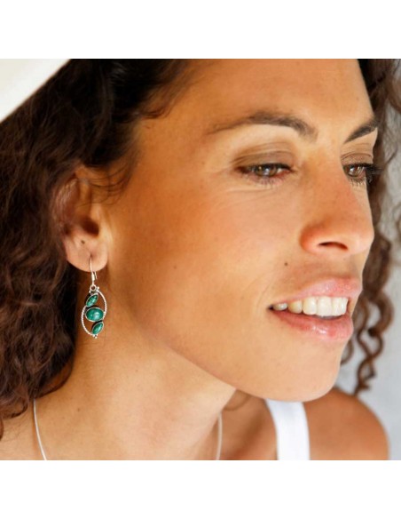 Unique Lozenge Earrings - Silver Jewellery - Boutique Nirvana