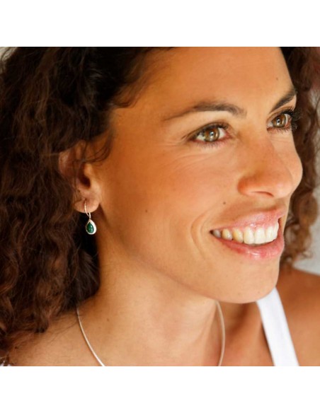 Boucles d'oreilles dormeuse en argent gouttes - BIJOUX ARGENT - Boutique Nirvana