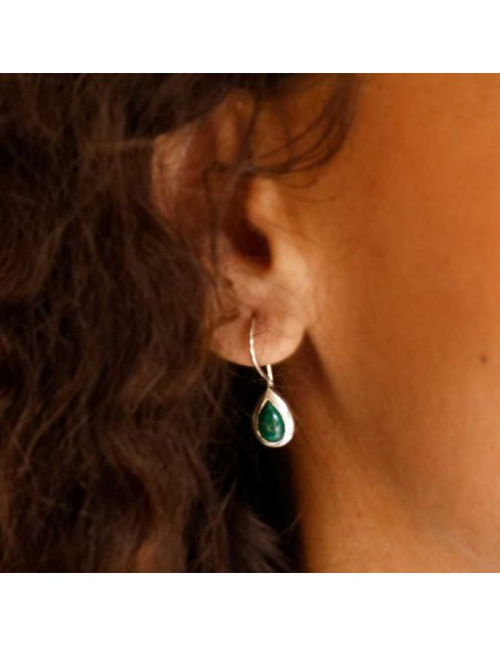 Boucles d'oreilles dormeuse en argent gouttes - BIJOUX ARGENT - Boutique Nirvana