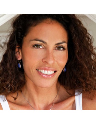 Oval Gemstone Dangle Earrings - Silver Jewellery - Boutique Nirvana