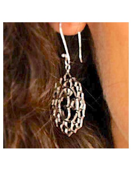 Sterling Silver Om Earrings - Silver Jewellery - Boutique Nirvana