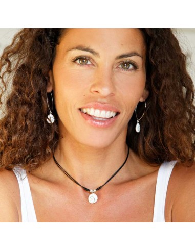 Boucles d'oreilles col de cygne en argent avec Oeil de Ste Lucie - BIJOUX ARGENT - Boutique Nirvana