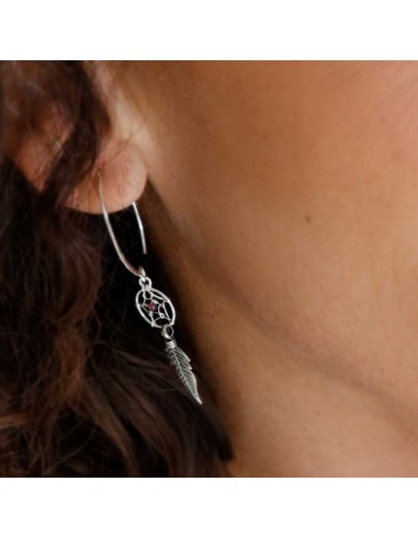 Bohemian Silver Dreamcatcher Earrings - 0 - Boutique Nirvana