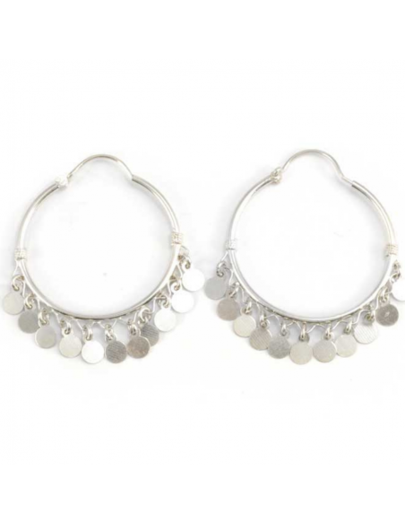 Large Bohemian Silver Hoops - 0 - Boutique Nirvana