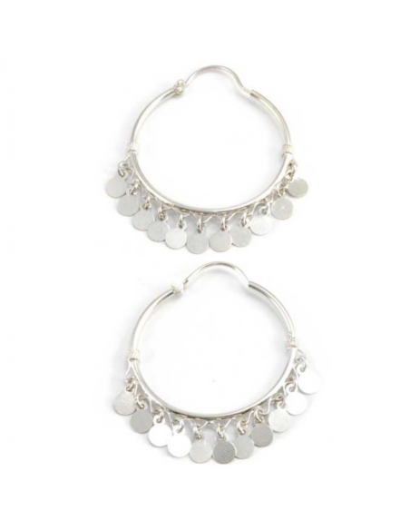 Large Bohemian Silver Hoops - 0 - Boutique Nirvana