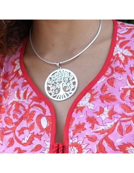 Grand pendentif arbre de vie - Silver Jewellery -