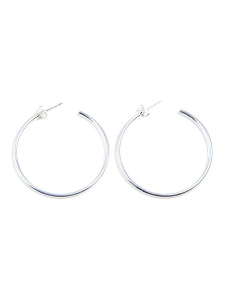 Creoles fines Ø 3 cm - BIJOUX ARGENT -