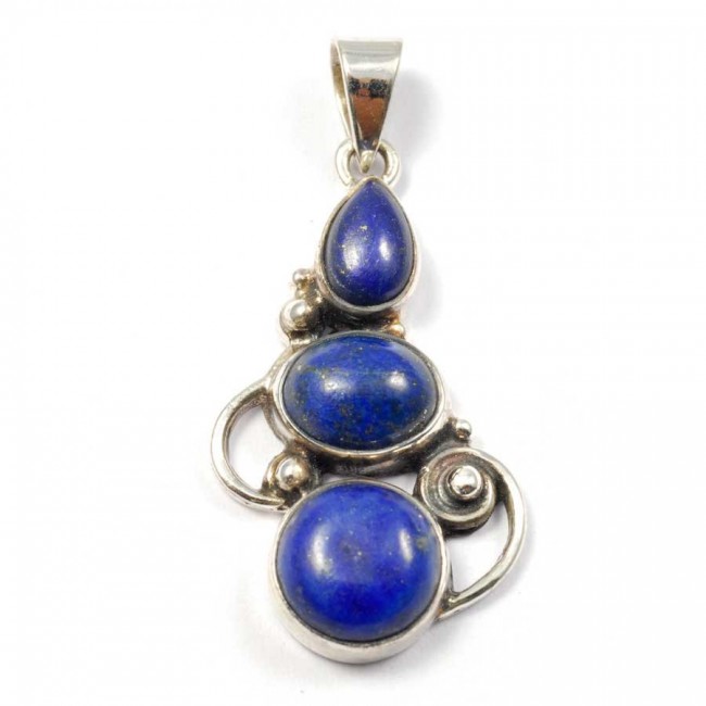 Silver Three-Stone Pendant - Silver Jewellery - Boutique Nirvana