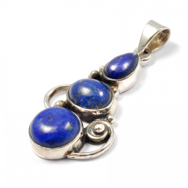 Silver Three-Stone Pendant - Silver Jewellery - Boutique Nirvana