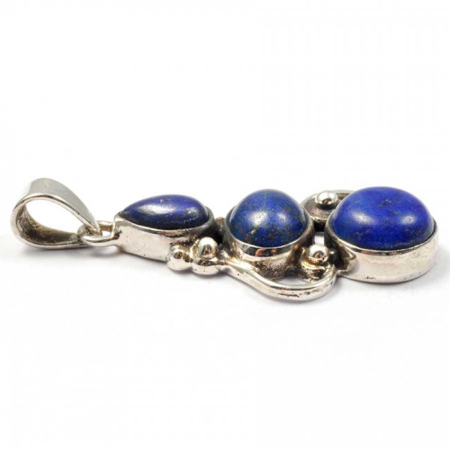 Silver Three-Stone Pendant - Silver Jewellery - Boutique Nirvana