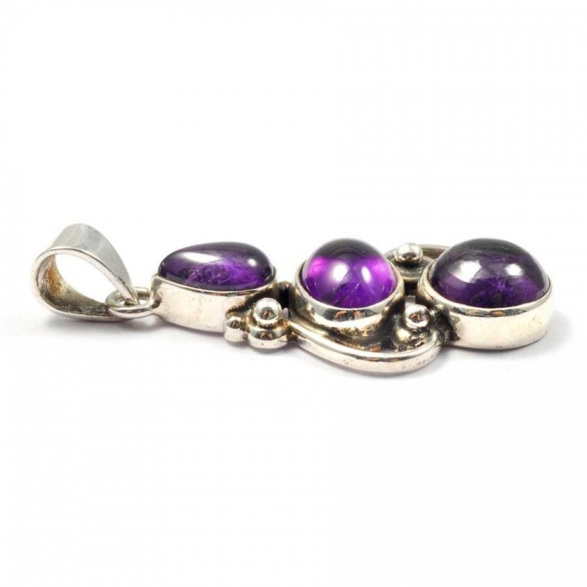 Pendentif argent trois pierres fines - BIJOUX ARGENT - Boutique Nirvana