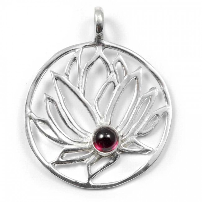 Handmade Silver Lotus Pendant - Silver Jewellery - Boutique Nirvana