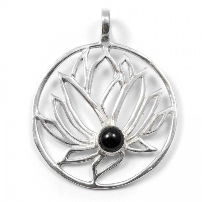Handmade Silver Lotus Pendant - Silver Jewellery - Boutique Nirvana