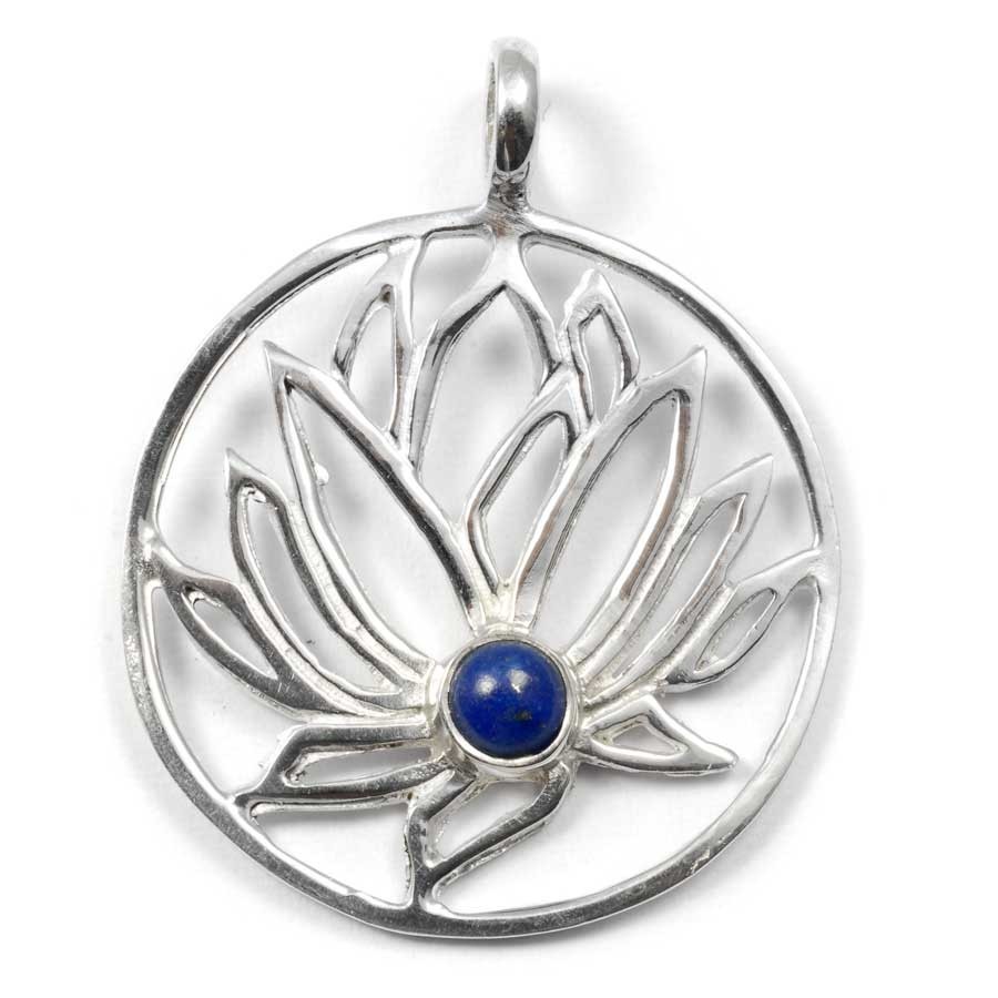 Handmade Silver Lotus Pendant - Silver Jewellery - Boutique Nirvana