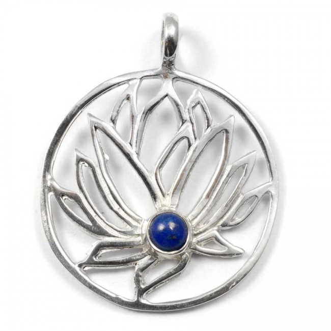 Handmade Silver Lotus Pendant - Silver Jewellery - Boutique Nirvana