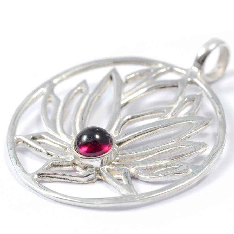 Handmade Silver Lotus Pendant - Silver Jewellery - Boutique Nirvana