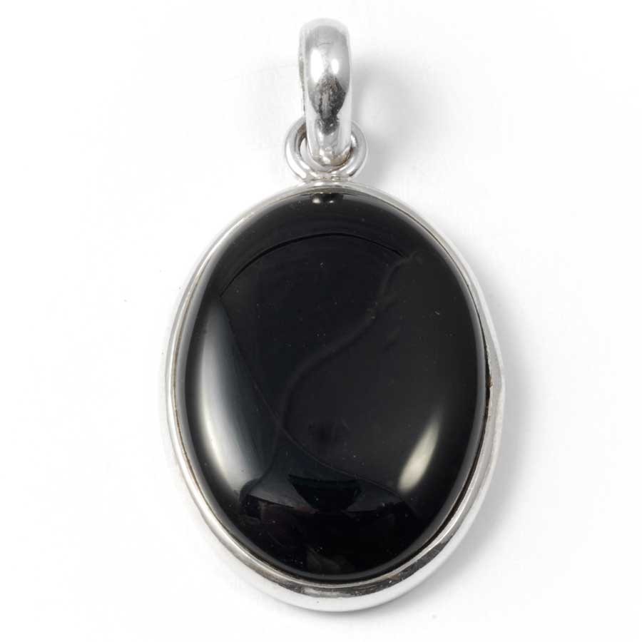 Beautiful Oval Cabochon Stone Pendant - Silver Jewellery - Boutique Nirvana