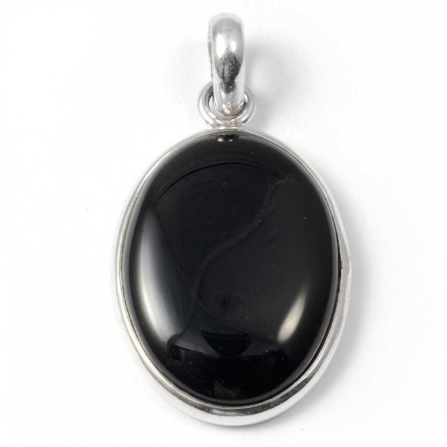 Beautiful Oval Cabochon Stone Pendant - Silver Jewellery - Boutique Nirvana