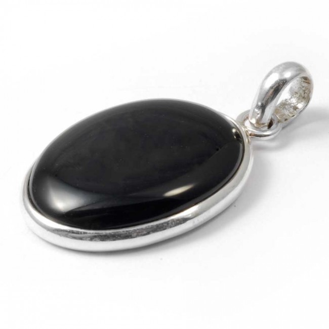 Beautiful Oval Cabochon Stone Pendant - Silver Jewellery - Boutique Nirvana